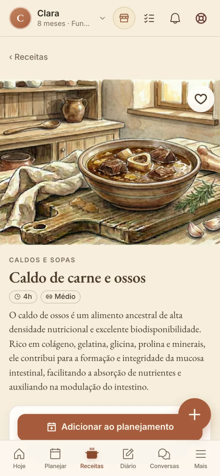 Receita do caldo de carne e ossos, com ilustração e passo a passo