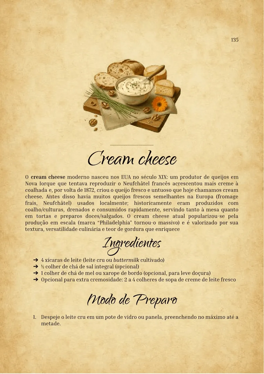 Página 135 do livro: Cream cheese