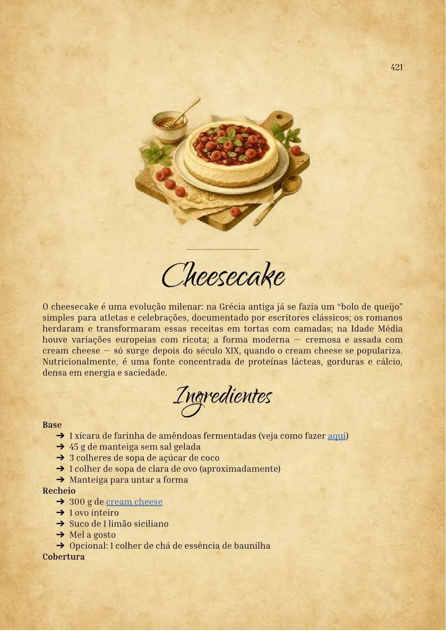 Página 421 do livro: Cheesecake