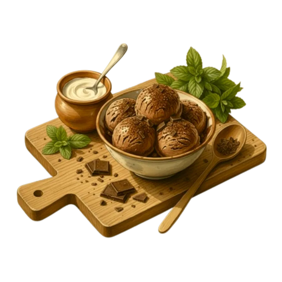 Ilustração: Sorvete de chocolate