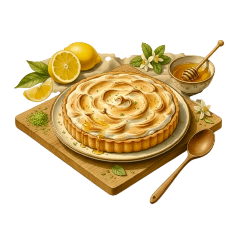Ilustração: Torta de limão