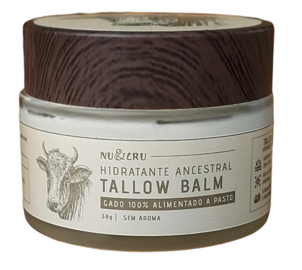 Pote de Tallow Balm Nu&Cru, hidratante ancestral